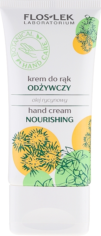 Nourishing Hand Cream with Castor Oil - Floslek Nourishing Hand Cream — photo N1