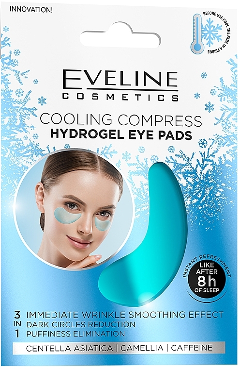 Cooling Eye Pads - Eveline Cosmetics Cooling Compress Hydrogel Eye Pads — photo N4