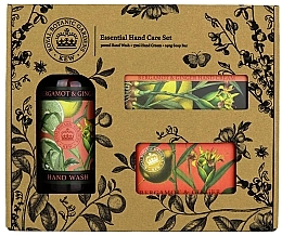 Set - The English Soap Company Bergamot & Ginger Essential Hand Care Set (soap/240g + h/cr/75ml + h/wash/500ml) — photo N1