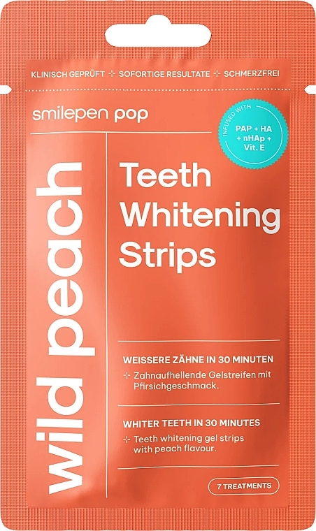 Teeth Whitening Strips  - SwissWhite Smilepen Pop Wild Peach Teeth Whitening Strips — photo N1