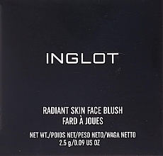 Blush - Inglot Radiant Skin Face Blush — photo N6