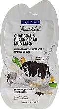 Fragrances, Perfumes, Cosmetics Mud Face Mask "Charcoal and Black Sugar" - Freeman Feeling Beautiful Charcoal & Black Sugar Mud Mask (mini size)