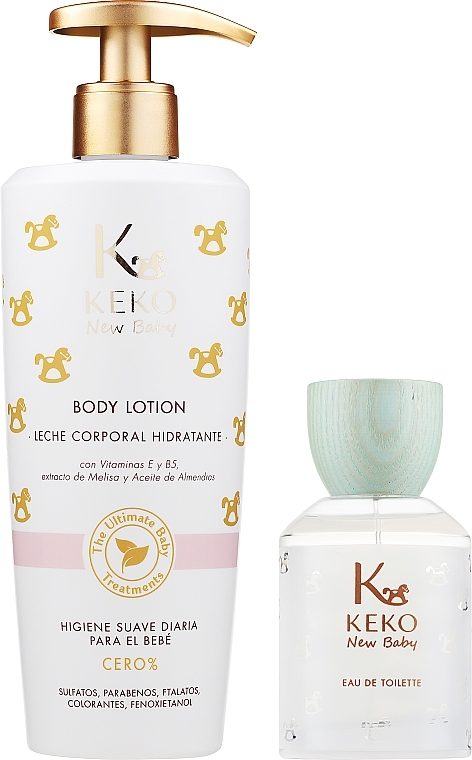 Keko New Baby The Ultimate Baby Treatments - Set (b/lot/500ml + towel/1pc + edt/100ml) — photo N2