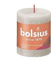 Fragrances, Perfumes, Cosmetics Cylinder Candle, 80/68 mm, sandy grey - Bolsius Rustic Candle Sandy Gray