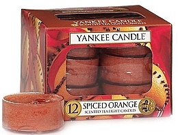 Fragrances, Perfumes, Cosmetics Tea Light Candles - Yankee Candle Scented Tea Light Candles Spiced Orange