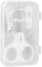 Manicure Set 'Scissors, Clippers, Nail File', white - Akuku — photo N4