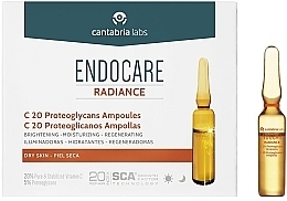 Fragrances, Perfumes, Cosmetics Vitamin C Face Ampoules for Dry Skin - Cantabria Labs Endocare C20 Proteoglycans Ampoules