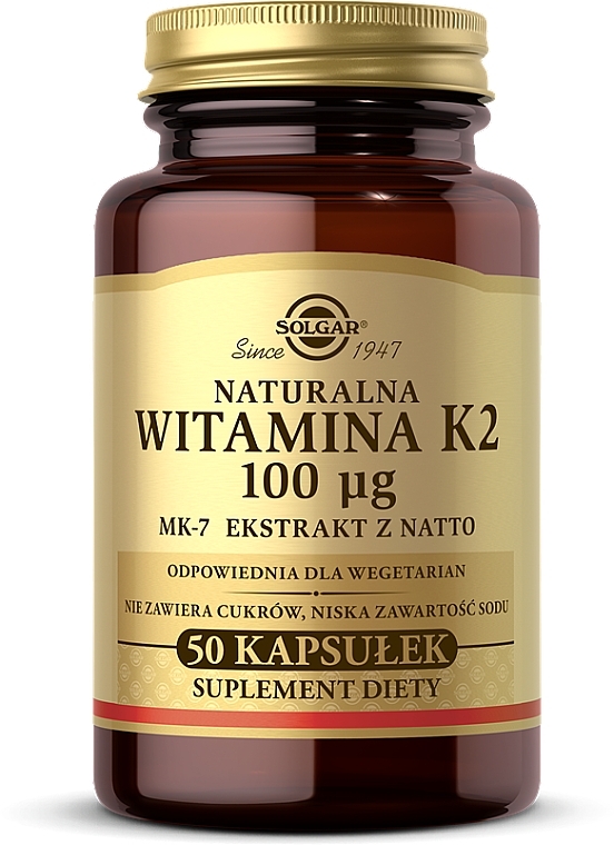 Vitamin K2 Dietary Supplement 100 mcg - Solgar Vitamin K2 (MK-7) — photo N1