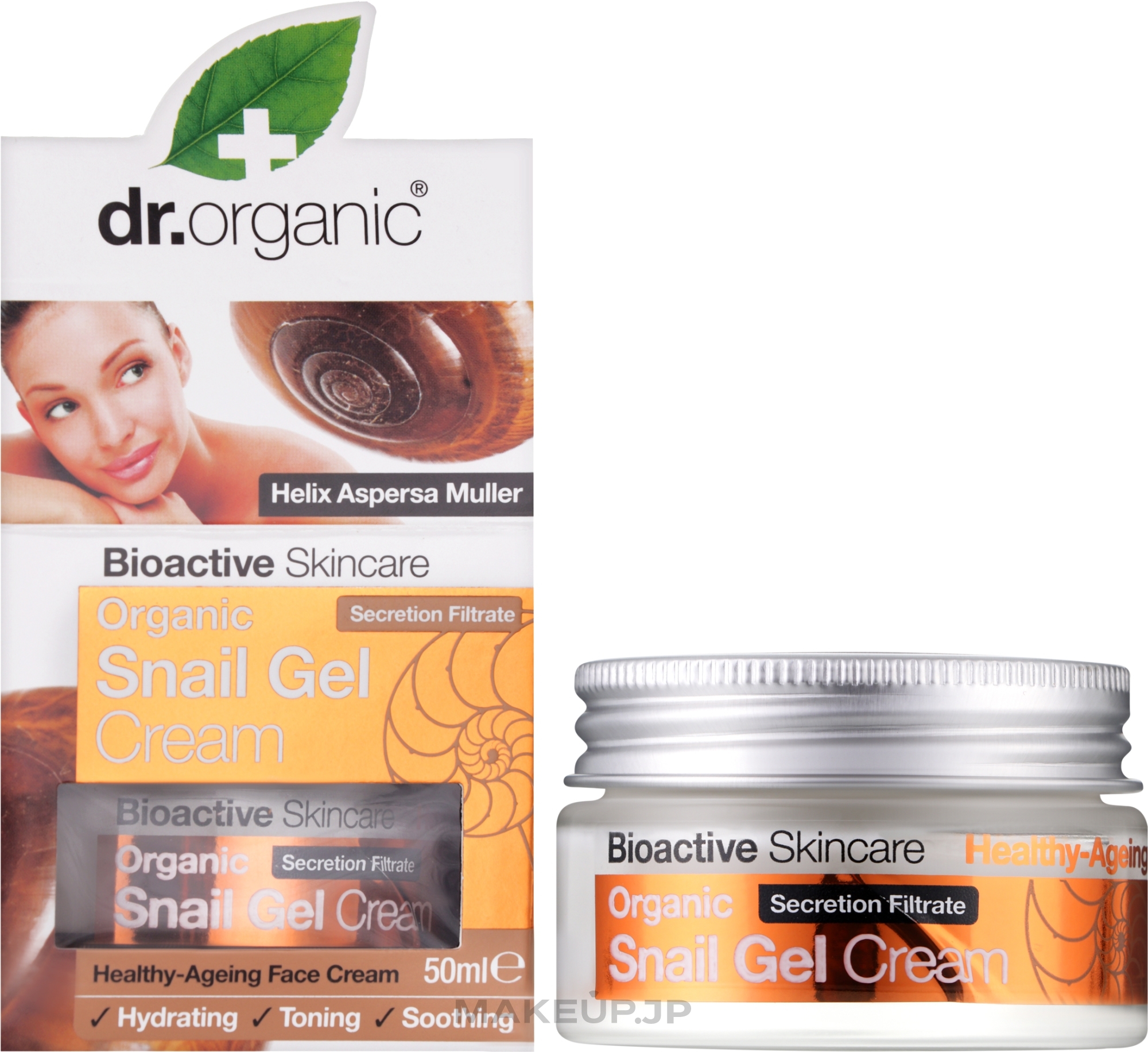 Snail Facial Gel-Cream - Dr. Organic Bioactive Skincare Snail Gel Cream — photo 50 ml