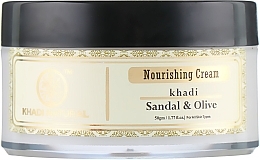 Anti-Aging Nourishing Cream "Sandalwood & Olive" - Khadi Natural Sandal & Olive Herbal Nourishing Cream — photo N1