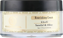 Fragrances, Perfumes, Cosmetics Anti-Aging Nourishing Cream "Sandalwood & Olive" - Khadi Natural Sandal & Olive Herbal Nourishing Cream