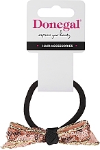 Fragrances, Perfumes, Cosmetics Hair Tie FA-5634+1, black with powder bow - Donegal