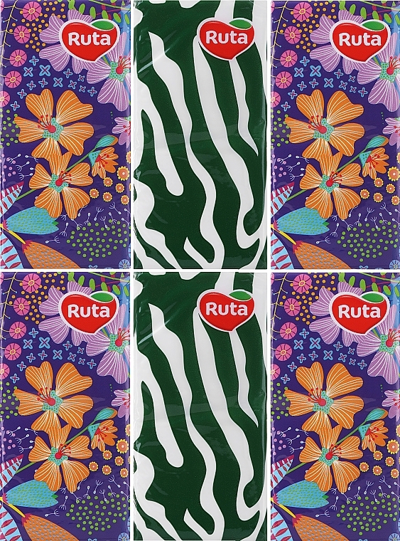 Fragrance-Free Handkerchiefs, 3 layers, mix 2 - Ruta — photo N1