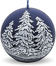 Fragrances, Perfumes, Cosmetics Decorative Candle "Ball. Christmas Trees", blue 8 cm - Artman Christmas Tree Candle Ball