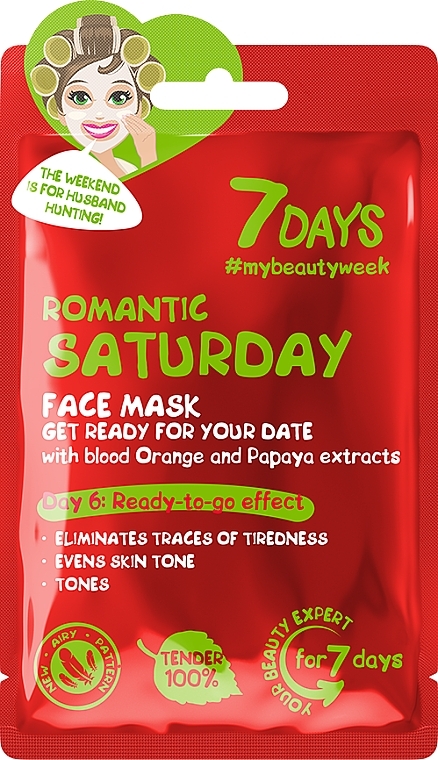 Get Ready For Your Date Face Mask "Romantic Saturday" - 7 Days Romantic Saturday — photo N1