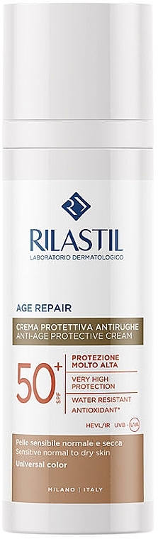 Anti-Aging Sunscreen - Rilastil Sun System Age Repair Cream SPF50 Universal Color — photo N1