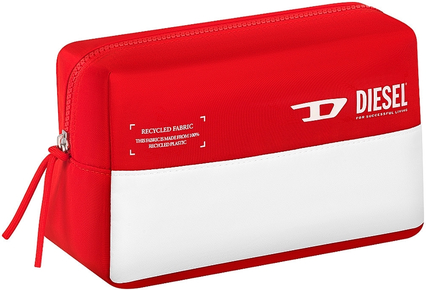 GIFT! Makeup Bag, red-white - Diesel For Successful Living Pouch — photo N1