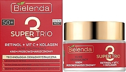 Firming Anti-Wrinkle Face Cream 50+ - Bielenda Super Trio Retinol + Vit C + Kolagen — photo N16