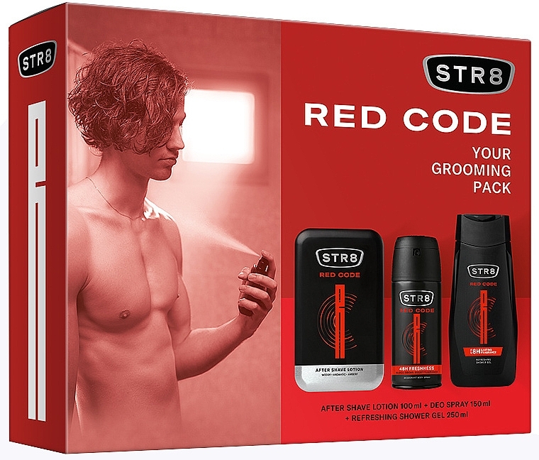 STR8 Red Code - Set (ash/lot/100ml + deo/150ml + sh/gel/250ml) — photo N1