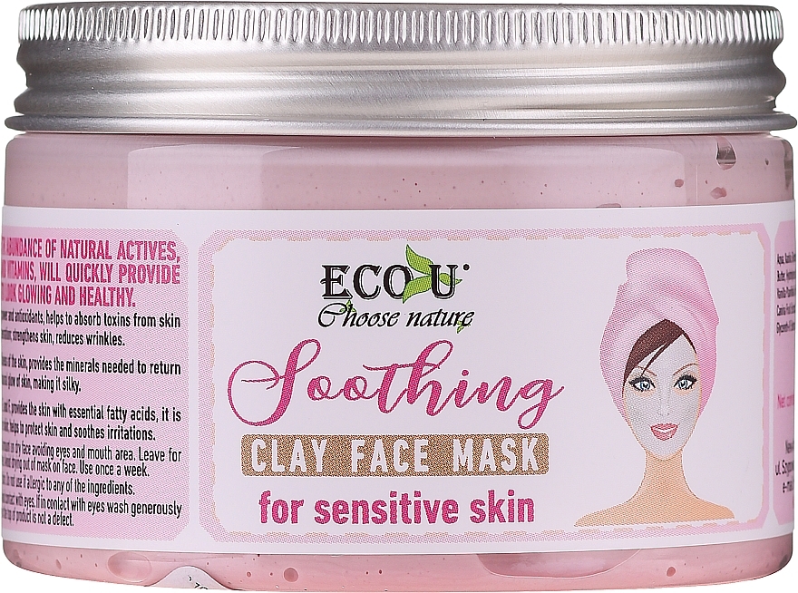 Face Mask "Soothing" - Eco U Soothing Clay Face Mask For Sensative Skin — photo N23