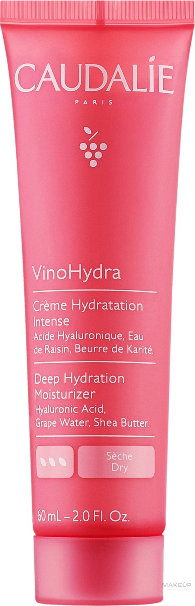 Intensive Moisturizing Face Cream - Caudalie VinoHydra Deep Hydration Intense Moisturizer — photo 60 ml