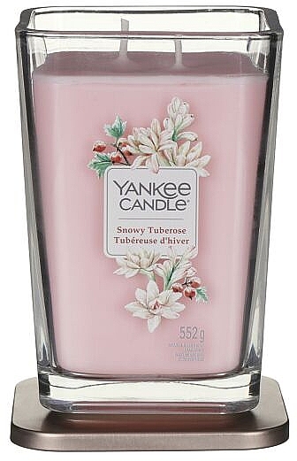 Scented Candle in Glass, two wicks - Yankee Candle Elevation Snowy Tuberose — photo N1