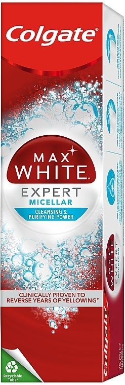 Whitening Toothpaste - Colgate Max White Expert Micellar — photo N1