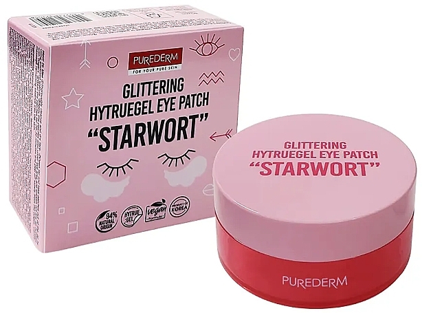 Starwort グリッター アイ パッチ - Purederm Glittering Hytruegel Eye Patch — photo N1