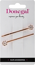 Fragrances, Perfumes, Cosmetics Hair Pins, FA-5692, 2 pcs, golden - Donegal