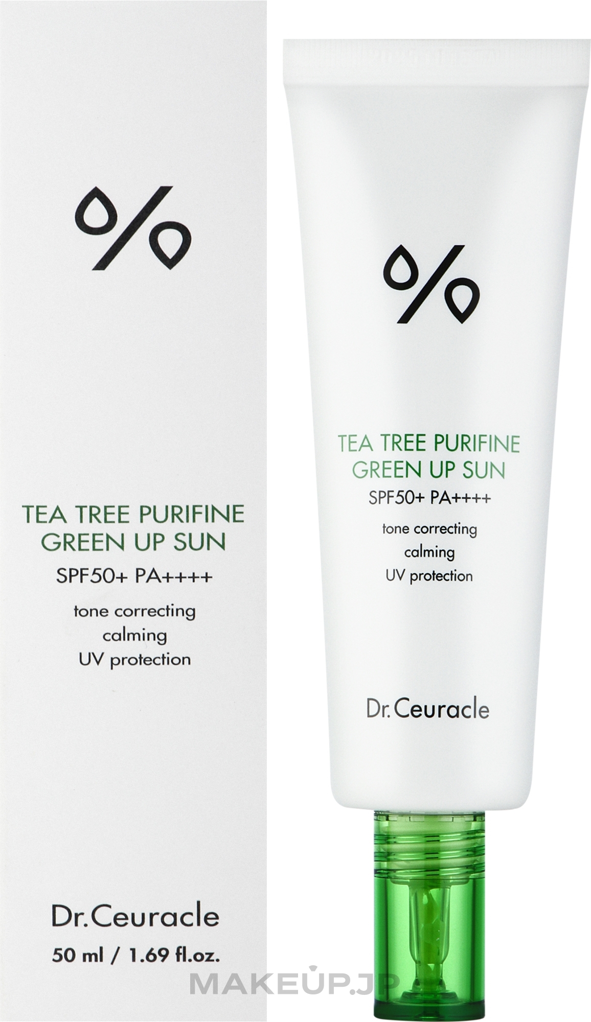 Face Sun Cream - Dr. Ceuracle Tea Tree Purifine Green Up Sun SPF50+ PA++++ — photo 50 ml