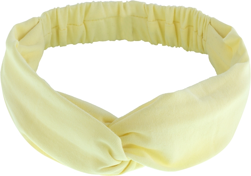 Headband, knit, weaving, palye-yellow "Knit Twist" - MAKEUP Hair Accessories — photo N8