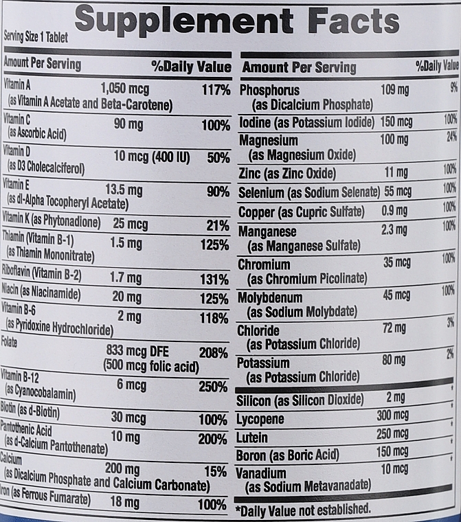 Multivitamin Complex - Puritan's Pride ABC Plus Multivitamin — photo N3