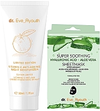 Set - Dr. Eve_Ryouth Vitamin C Soothing Night Care Set (cr/50ml + f/mask/3pcs) — photo N1