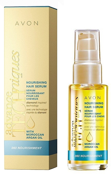 Nourishing Hair Serum "Comprehensive Care" - Avon Advance Techniques 360 Nourish Moroccan Argan Oil Leave-In Treatment — photo N1