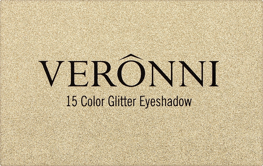 Professional Glitter Eyeshadow Palette, 15 shades - Veronni — photo N10