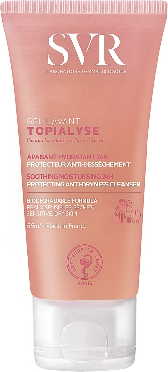 Cleansing Gel for Dry & Sensitive Skin - SVR Topialyse Gel Lavant — photo N2