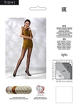 Fishnet Tights with Rhombus Pattern, TI041, nero - Passion — photo N2