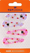 Fragrances, Perfumes, Cosmetics Hair Clip "Hearts", 23231, 4 pcs, variant 1 - Top Choice