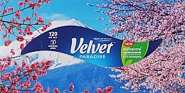 Fragrances, Perfumes, Cosmetics Paradise Tissues, 3 layers, 120 pcs, flowers - Velvet