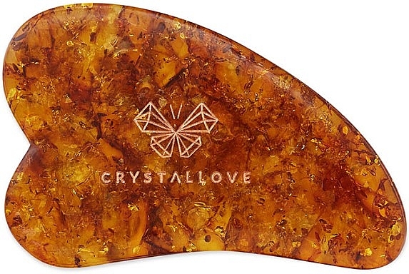 Facial Massager - Crystallove Cognac Amber Gua Sha — photo N1