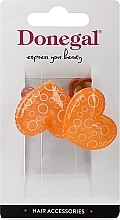 Fragrances, Perfumes, Cosmetics Hair Tie, FA-5659, orange hearts - Donegal