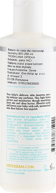 Body Lotion - Urtekram No Perfume Baby Body Lotion organic — photo N3