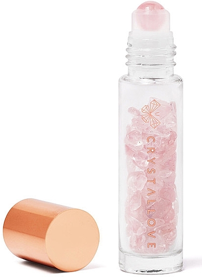GIFT! Bottle with Rose Quartz Crystals, 10 ml - Crystallove — photo N3