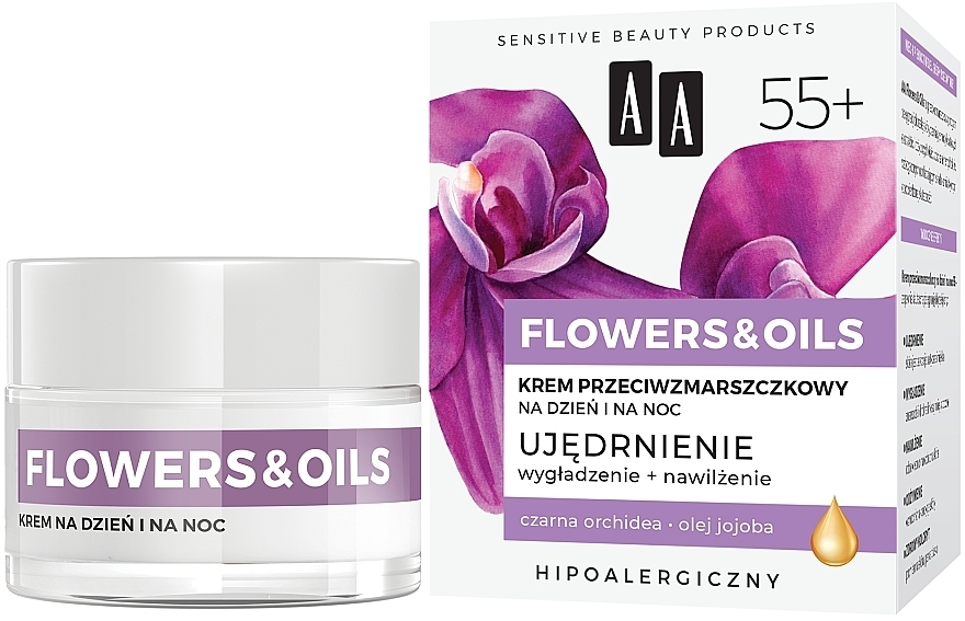 Firming Anti-Wrinkle Day & Night Cream 55+ - AA Flowers & Oils Night And Day Cream — photo N3