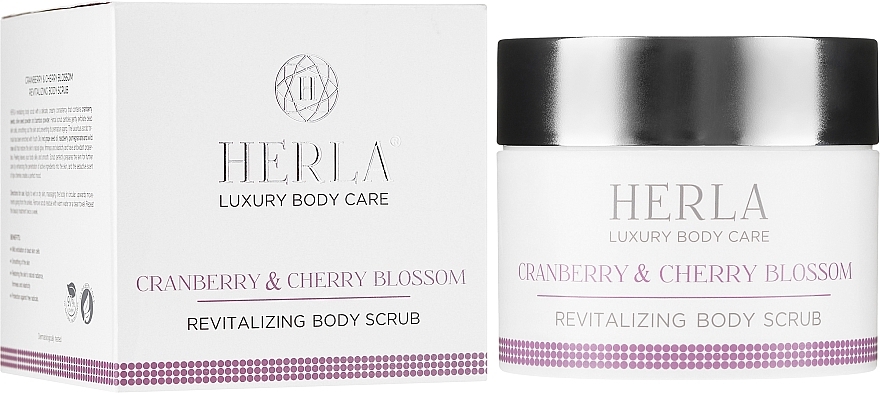 Body Scrub - Herla Luxury Body Care Cranberry & Cherry Blossom Revitalizing Body Scrub — photo N1