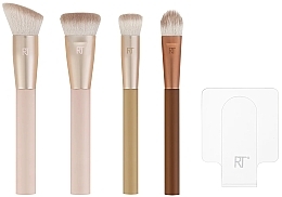 Makeup Brush Set, 4 pcs. - Real Techniques New Nudes Nothing But You Face Set — photo N1