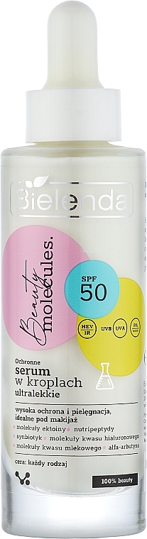 Ultra-Light Protective Face Serum SPF50 - Bielenda Beauty Molecules Face Serum — photo N1