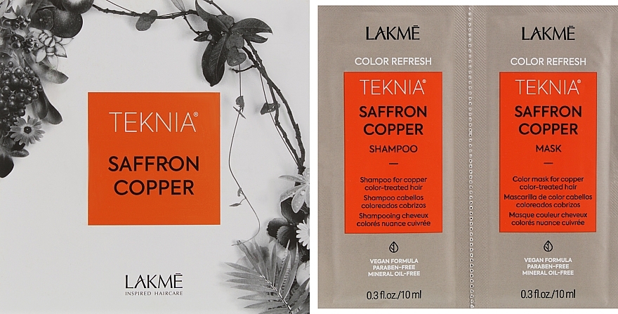 Sample Set - Lakme Teknia Color Refresh Saffron Copper (sh/10ml + mask/10ml) — photo N2