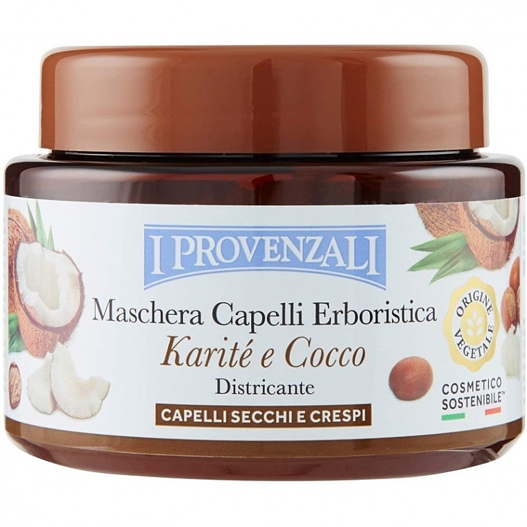 Silky Shea Butter & Coconut Oil Mask for Dry & Normal Hair - I Provenzali Karite & Cocco Hair Mask — photo N2