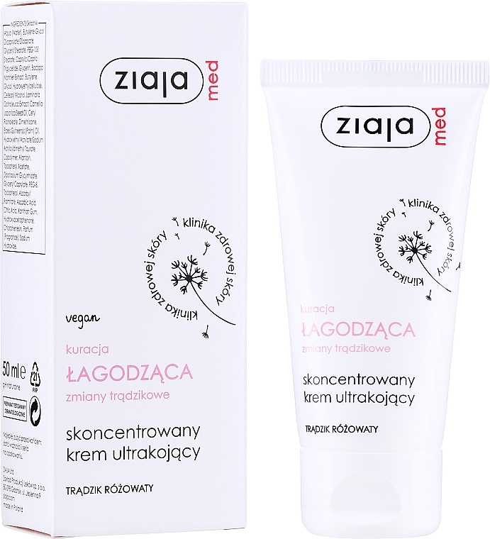 Concentrated Cream for Active Skin Care with Rosacea - Ziaja Med — photo N1